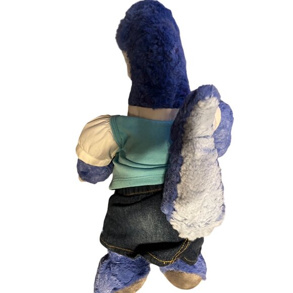 Build A Bear T-Rex Purple Dinosaur 17 in Purple Skirt Shirt Vest Green Eyes - Picture 3 of 6